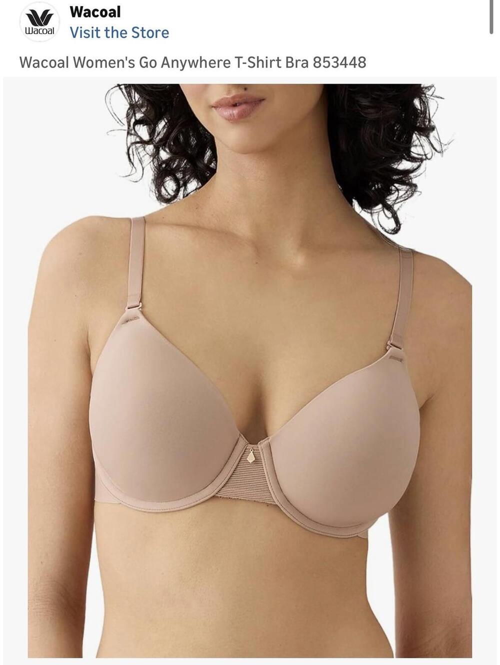 Wacoal Women's Go Anywhere T-Shirt Bra Convertible Nude